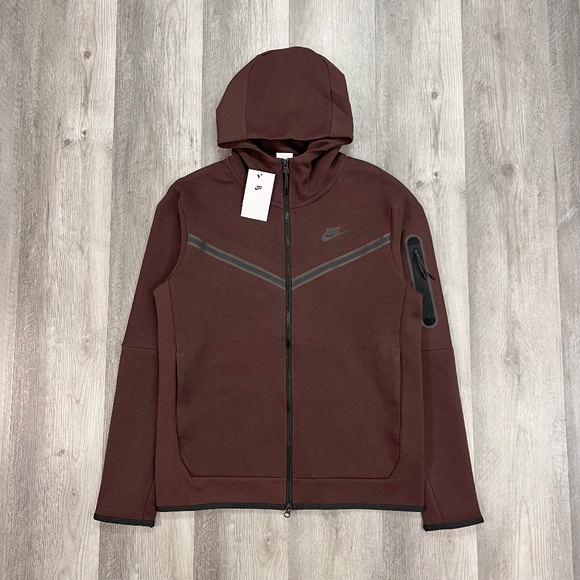 Nike | Shirts | Nike Tech Fleece Full Zip Sweatshirt Hoodie Earth Brown  Black Cacao Cu4489 227 | Poshmark